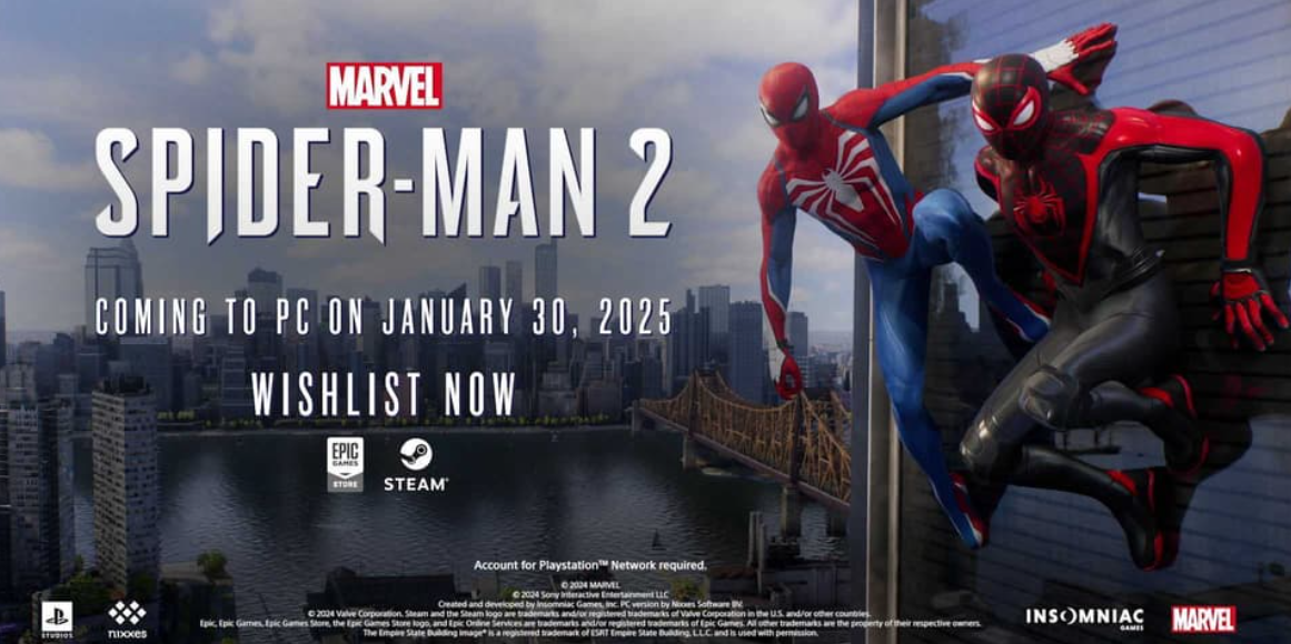 Marvel Bakal Rilis Game Spider-Man 2 di PC Januari 2025, Cek Fitur Terbaru